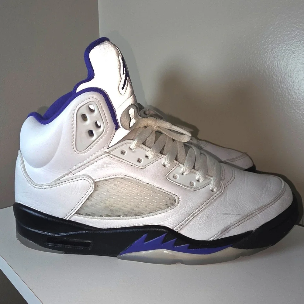 Nike Air Jordan 5 Retro‎ Dark Concord White Purple DD0587-141 Men's 7.5